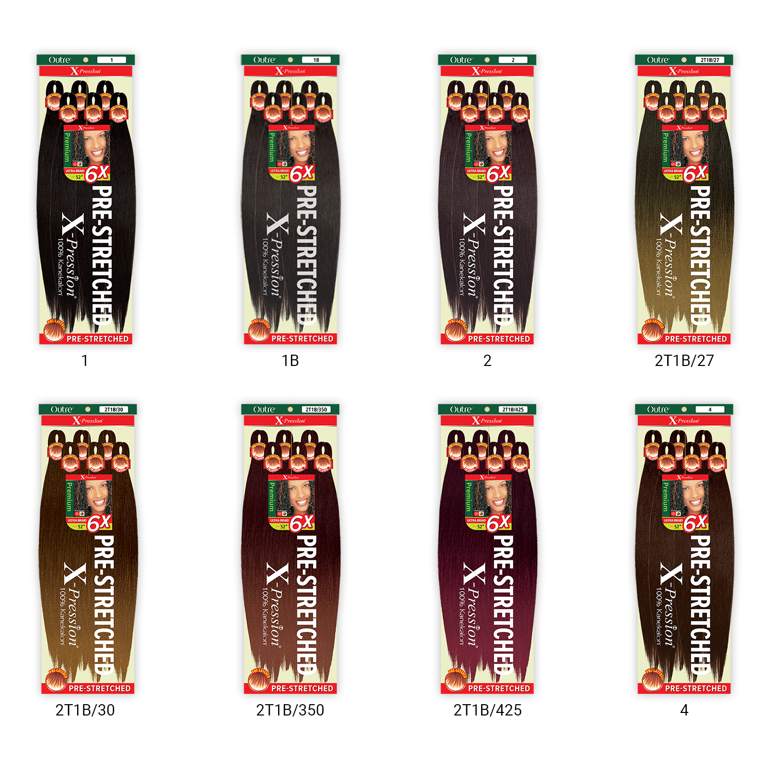 Outre Braids X-Pression Kanekalon 6X Pre Stretched Ultra Braid 52