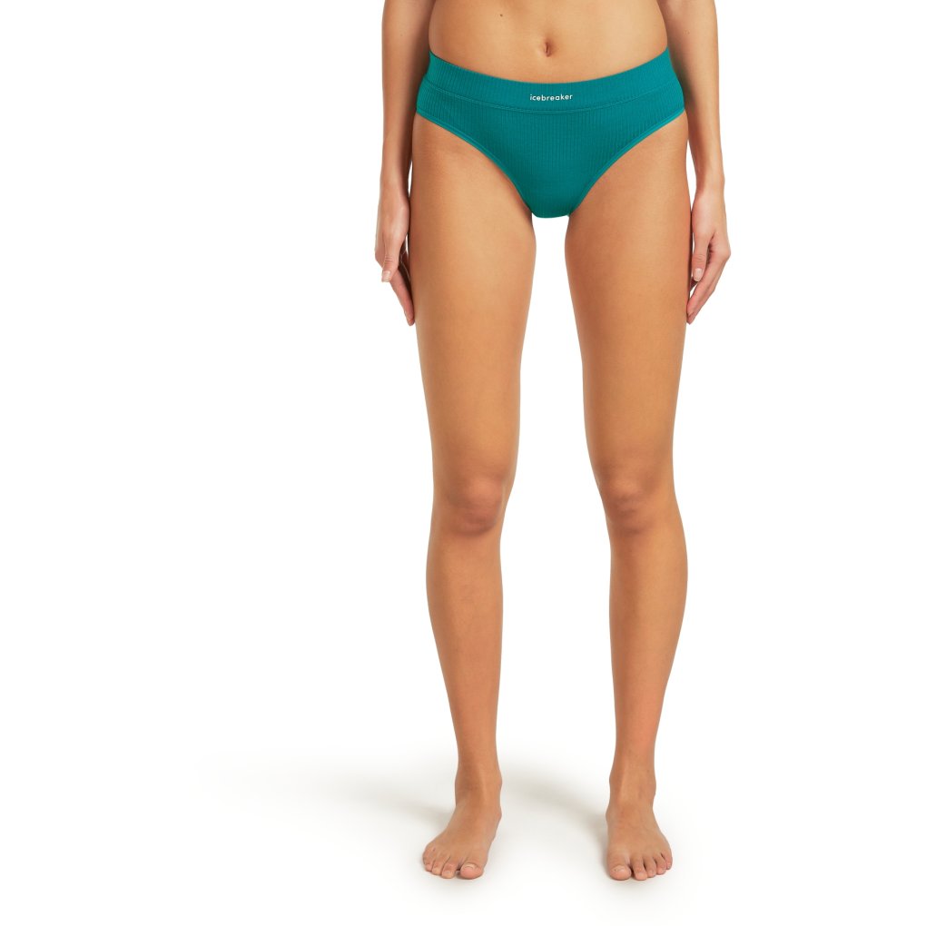 Icebreaker Merino Rib Lotus Hipster Women - Tidal Teal