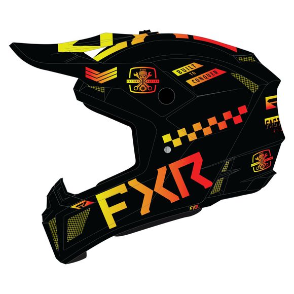 FXR CLUTCH GLADIATOR 24 2024 cross Helmet - Red / YellowRef: FXR0543