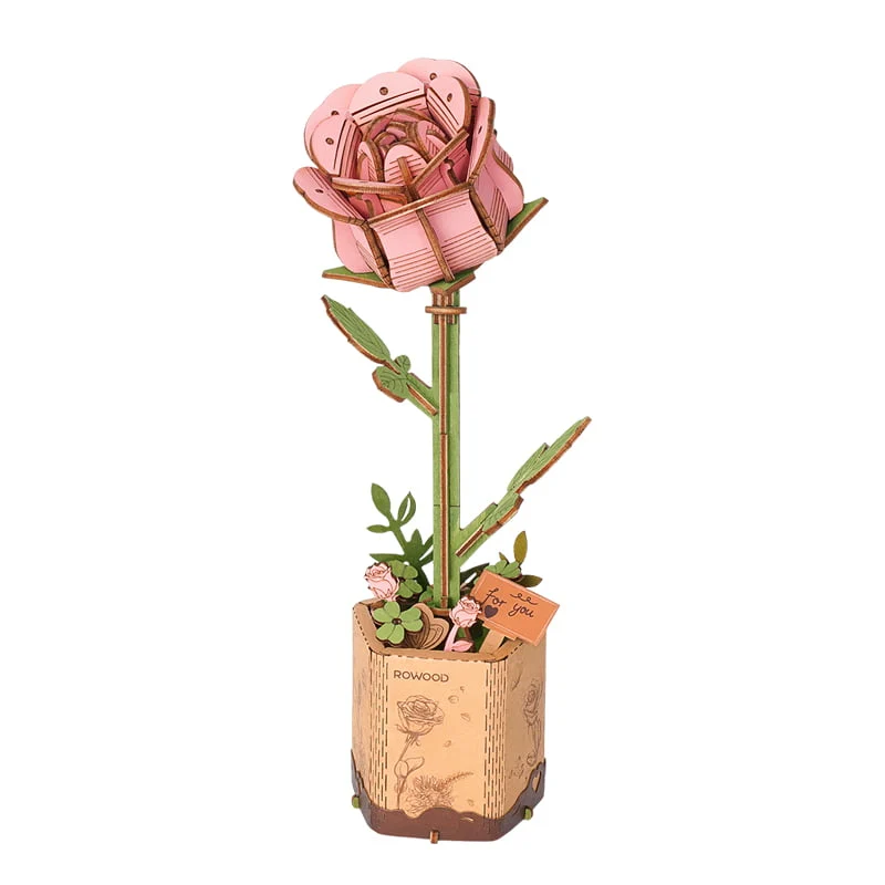 ROWOOD Pink Rose Robotime TW041
