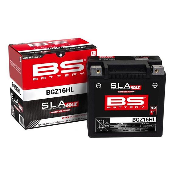 Battery BS Battery SLA MAX BGZ16HL (FA) firm Type Acid Maintenance free/ready to useRef: BSB0010 / 1125738