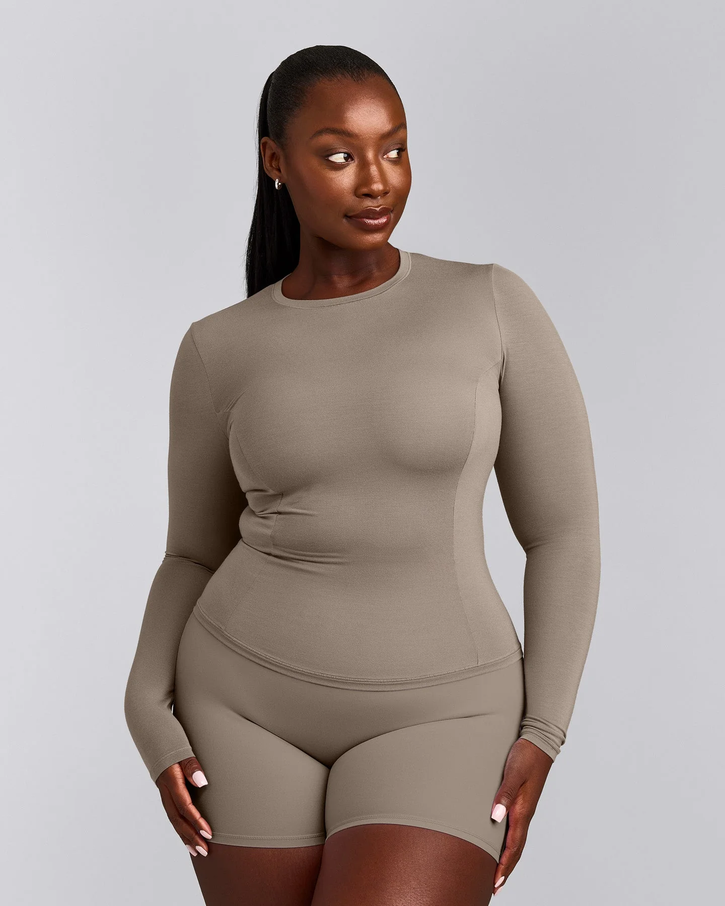 Mellow™ Motion Crew Neck Long Sleeve Top | Warm Minky