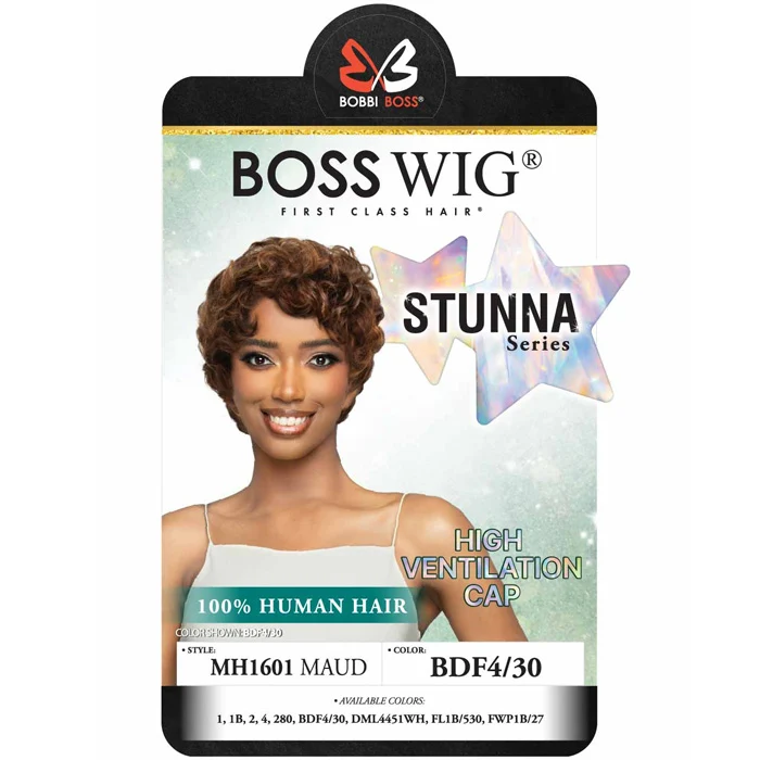 Bobbi Boss Stunna Series 100% Human Hair Full Wig - MH1601 MAUD