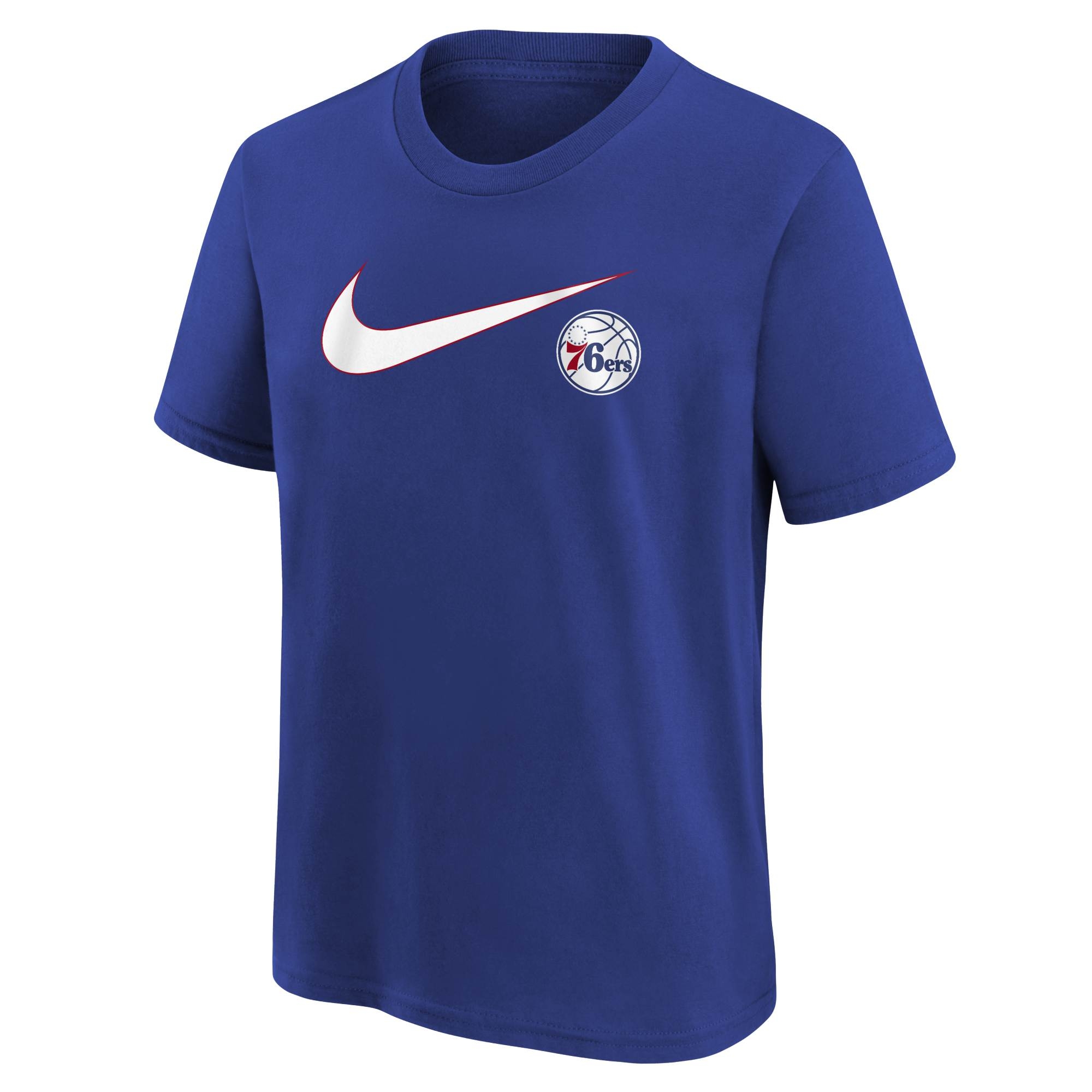 Philadelphia 76ers Nike Swoosh Logo NBA T-Shirt Blue (YOUTH)
