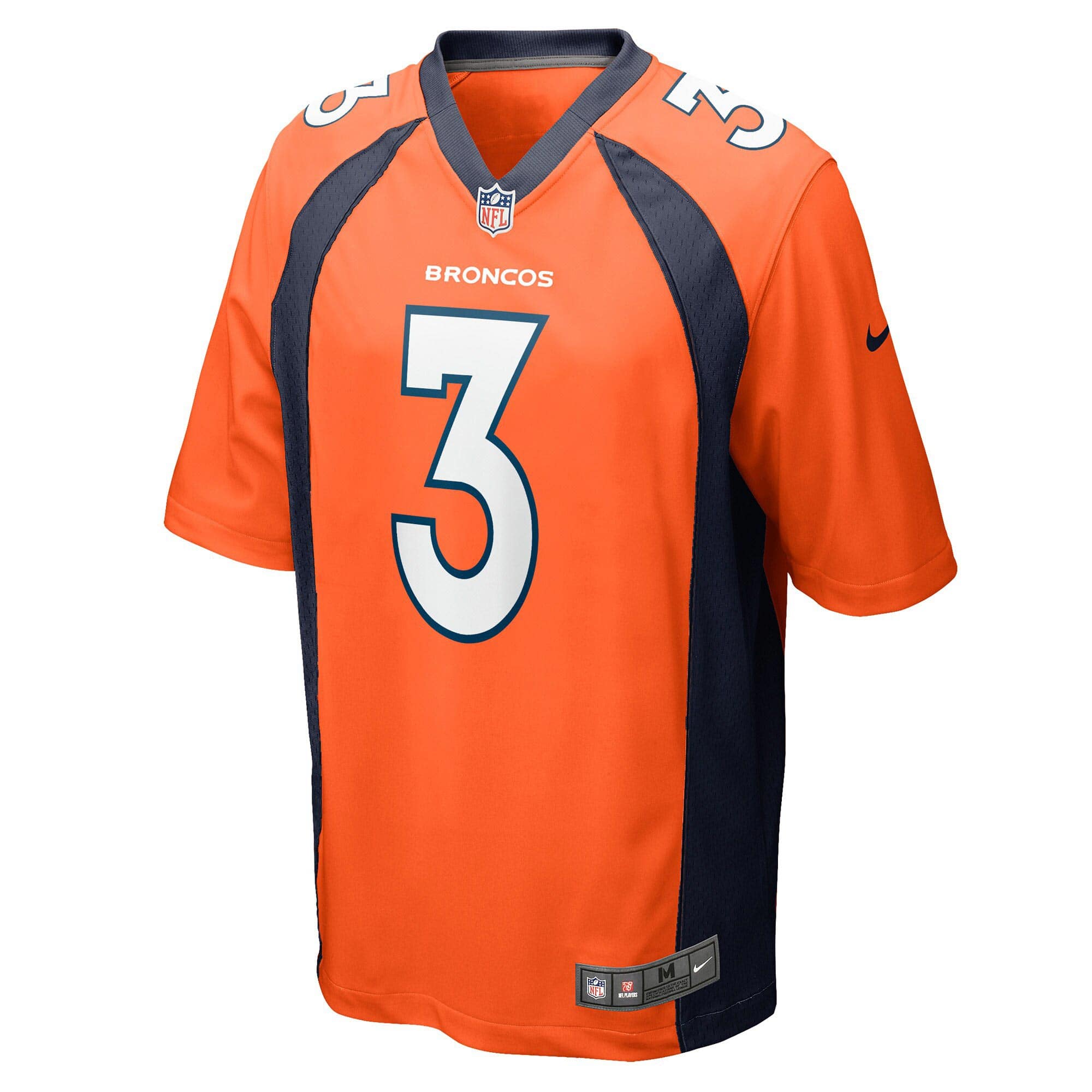 Russell Wilson #3 Denver Broncos Nike Game NFL Football Jersey Orange