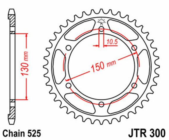 Crown JT. Standard steel 300 - 525Ref: Jtc00235A / 1075509004