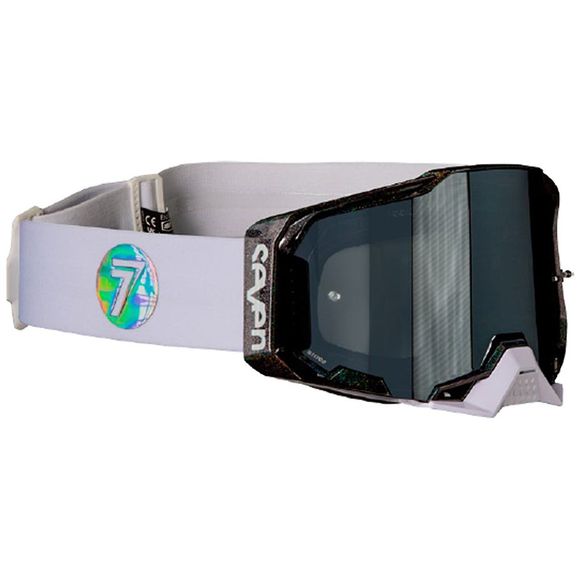 100% ARMEGA Seven Holowave cross goggles - Mirror Silver 2025 screen - Black / WhiteRef: CE1464 / 7MX-50005-00003