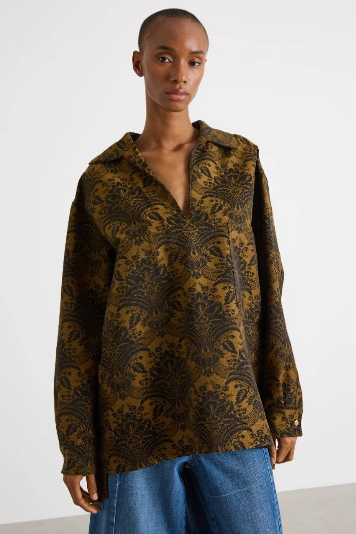 Jacquard tunic - GOLD BLACK