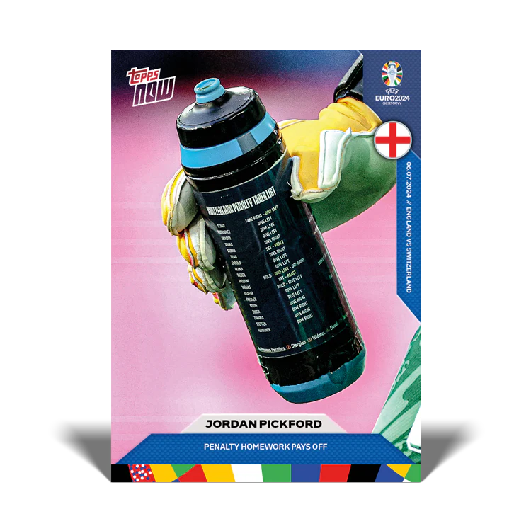 Jordan Pickford - Penalty homework pays off - EURO 2024 TOPPS NOW® Card 48
