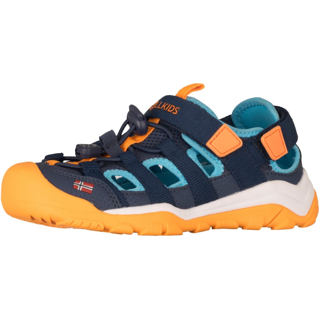 Trollkids Kristiansand XT Sandals Kids - Alpine Blue/Pool Blue/Sahara Sunset