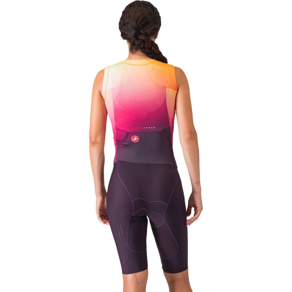 Castelli Free Sanremo 3 Suit Sleeveless Women - dark night shade/vivid orange 513