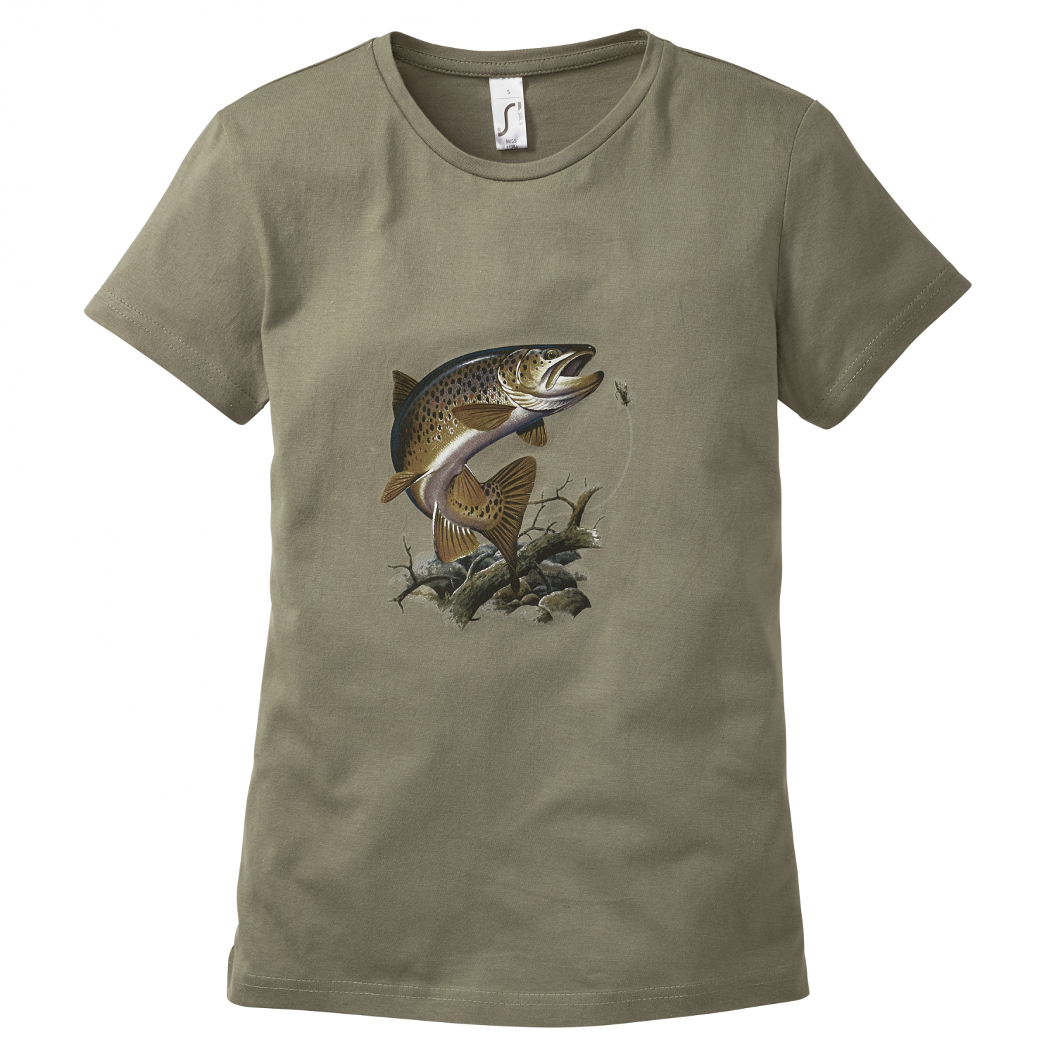 T-Shirt ‘Trout’ Women (Olive)