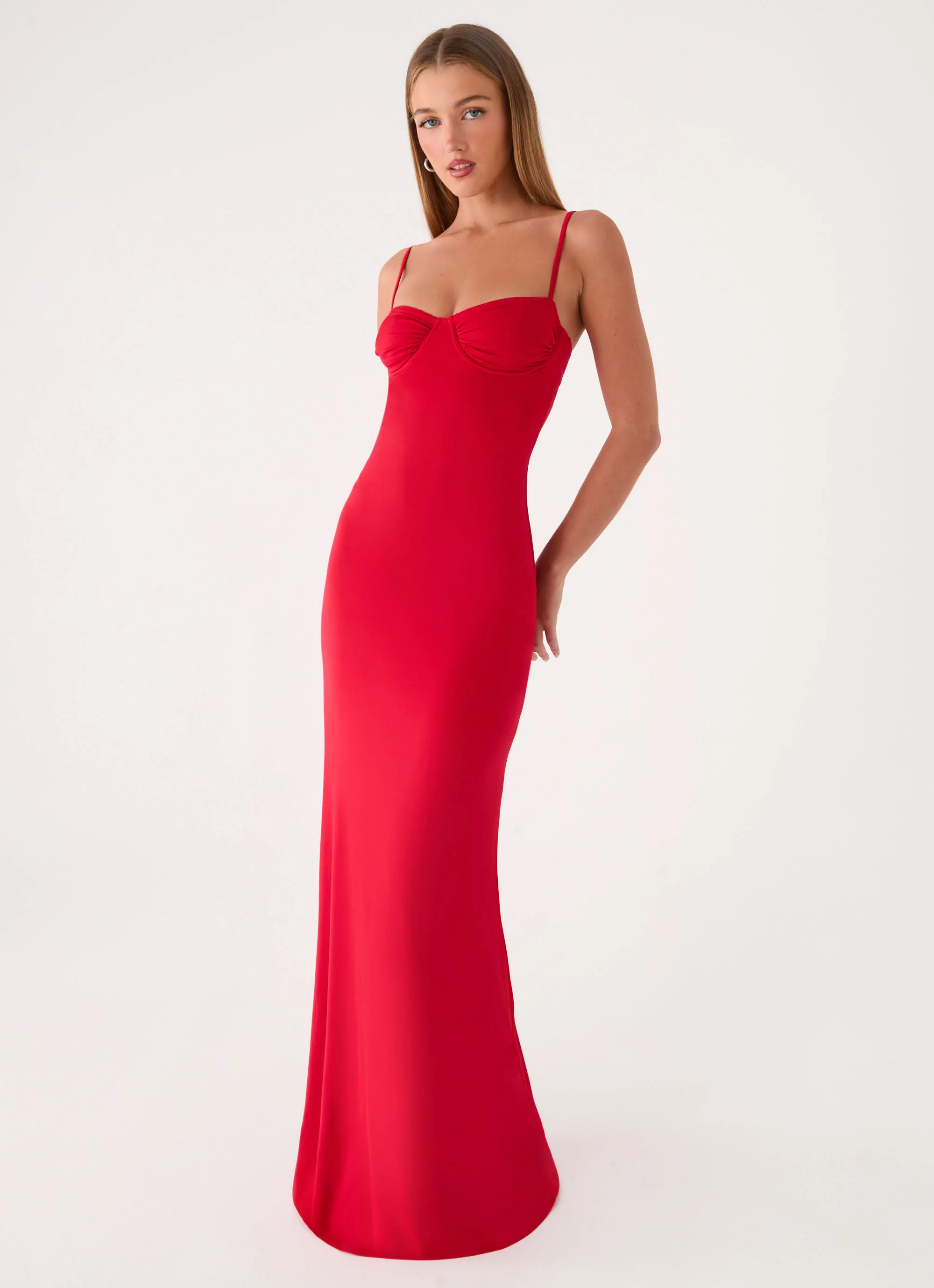 Vamonos Maxi Dress - Cherry Red