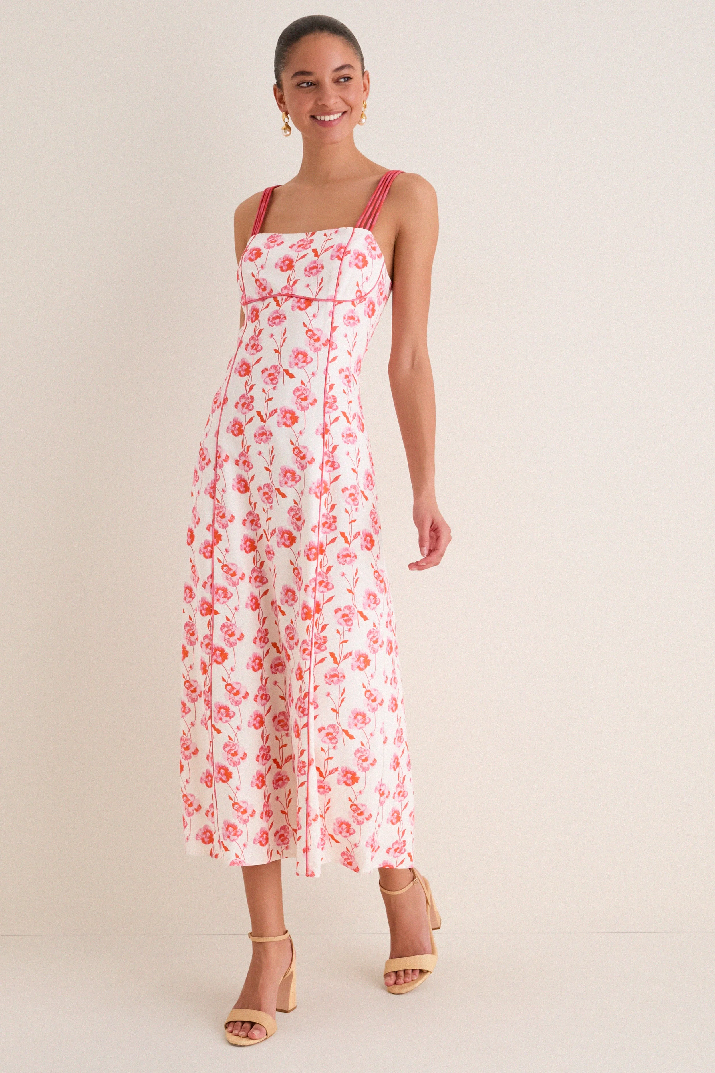 Poppy Trellis Floral Cordelia Maxi Dress