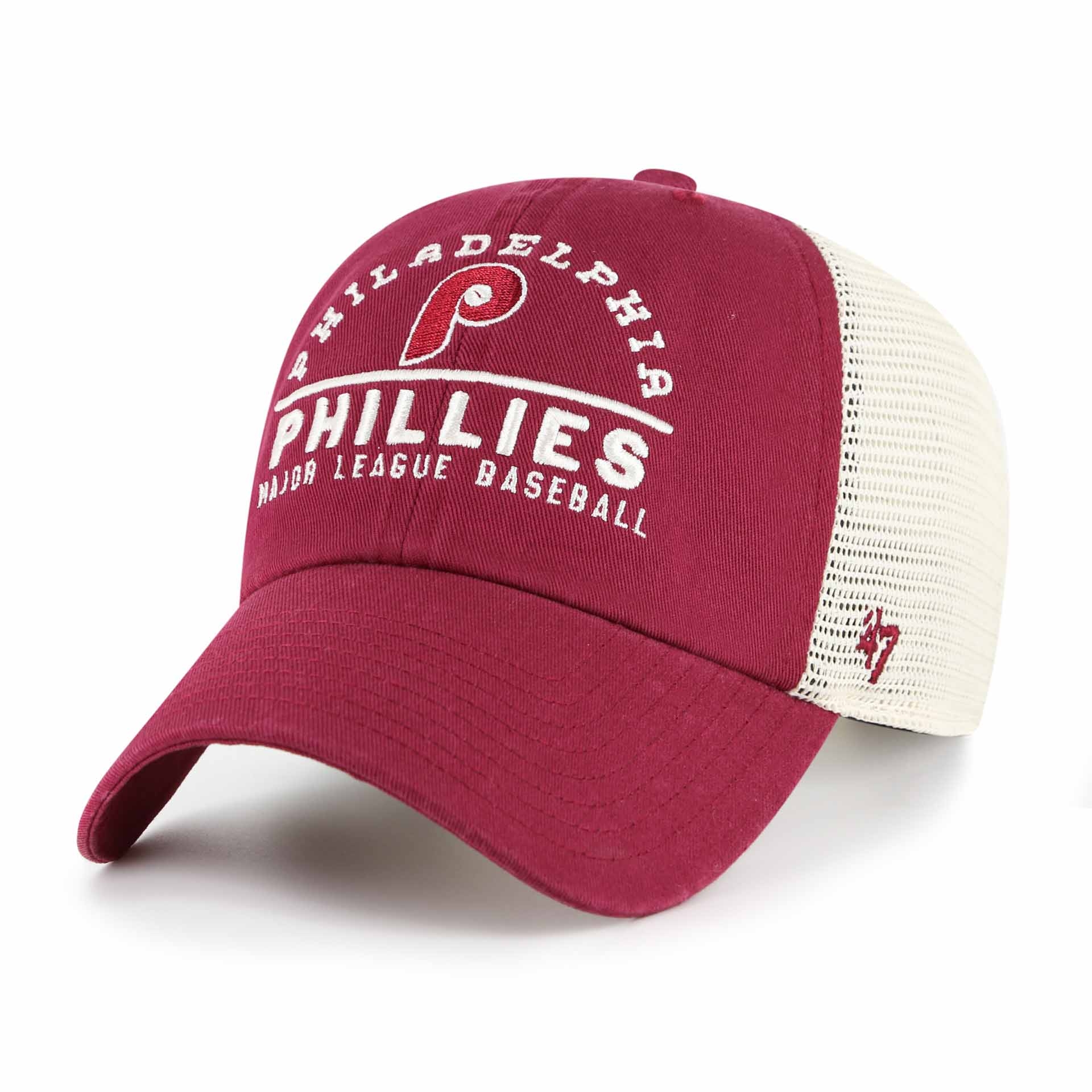 Philadelphia Phillies Windham '47 Clean Up Trucker NHL Cap Burgundy