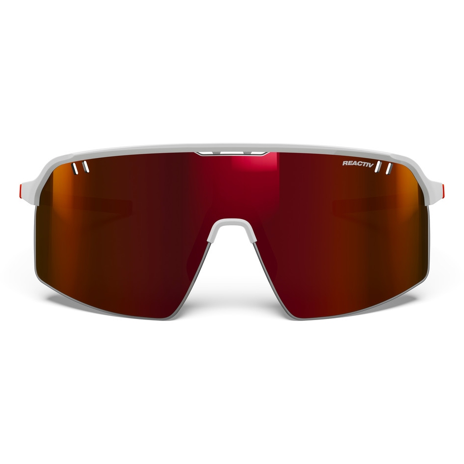 Julbo Intensity Sunglasses - White/Neon Orange - Multilayer Red Reactiv 0-3 High Contrast