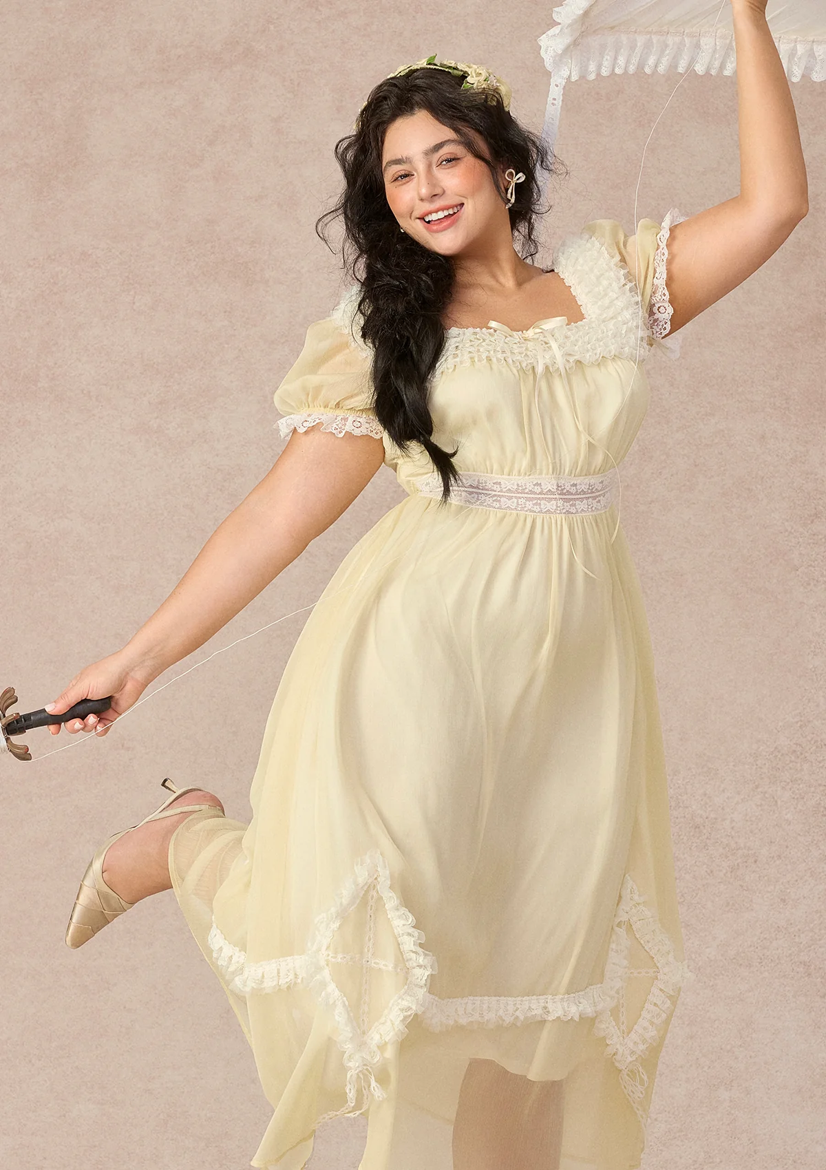 Curve&Plus Yellow Kite Dress