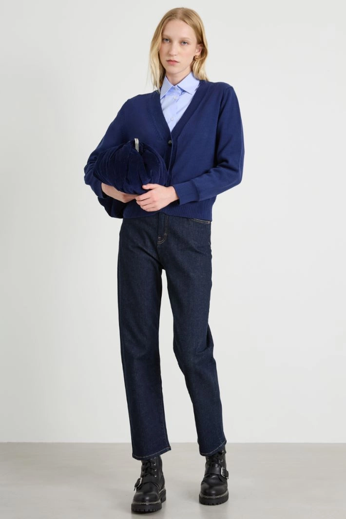 Cotton cardigan - BLUE