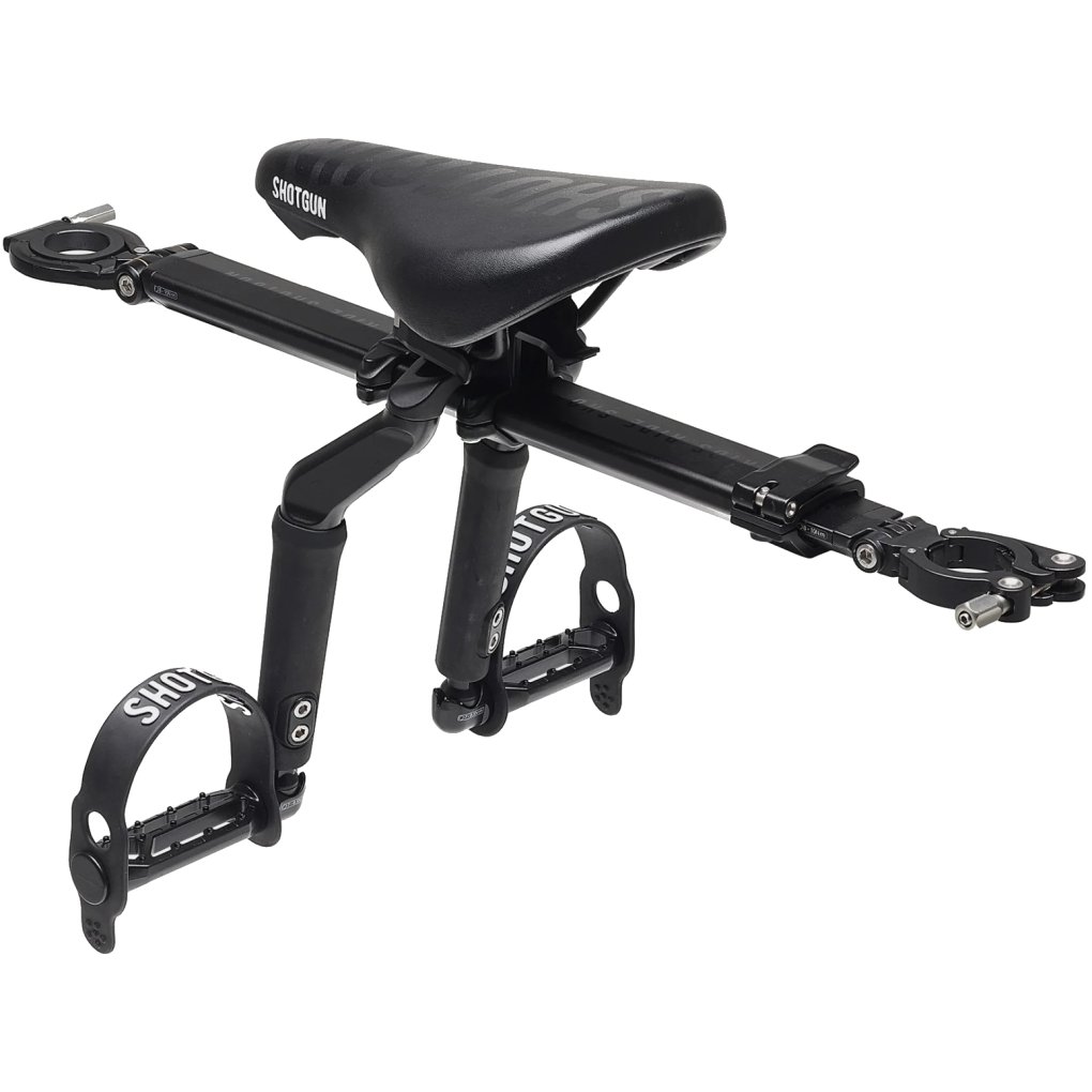 Kids Ride Shotgun Front Mounted Pro EVO MTB Child Bike Seat Combo Set - black