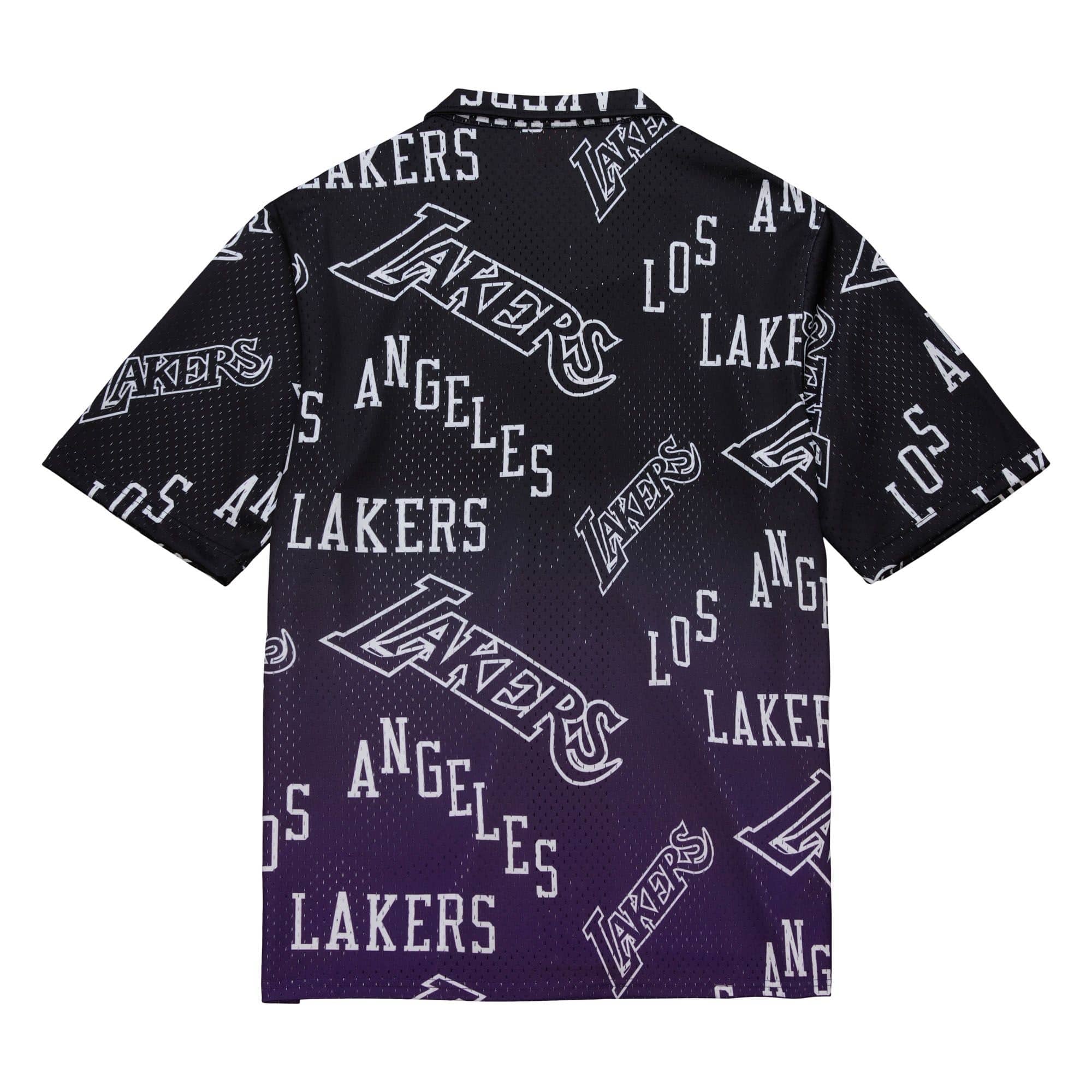 Los Angeles Lakers Mitchell & Ness Destination Leisure Button Up NBA Shirt