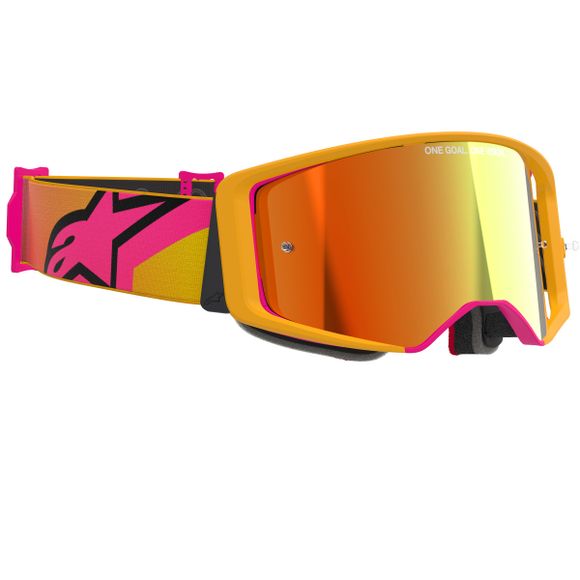 Alpinestars cross Mask Supertech Corp Iridium 2025 - Yellow / RoseRef: Ap3710 / 5100325-5023-Os