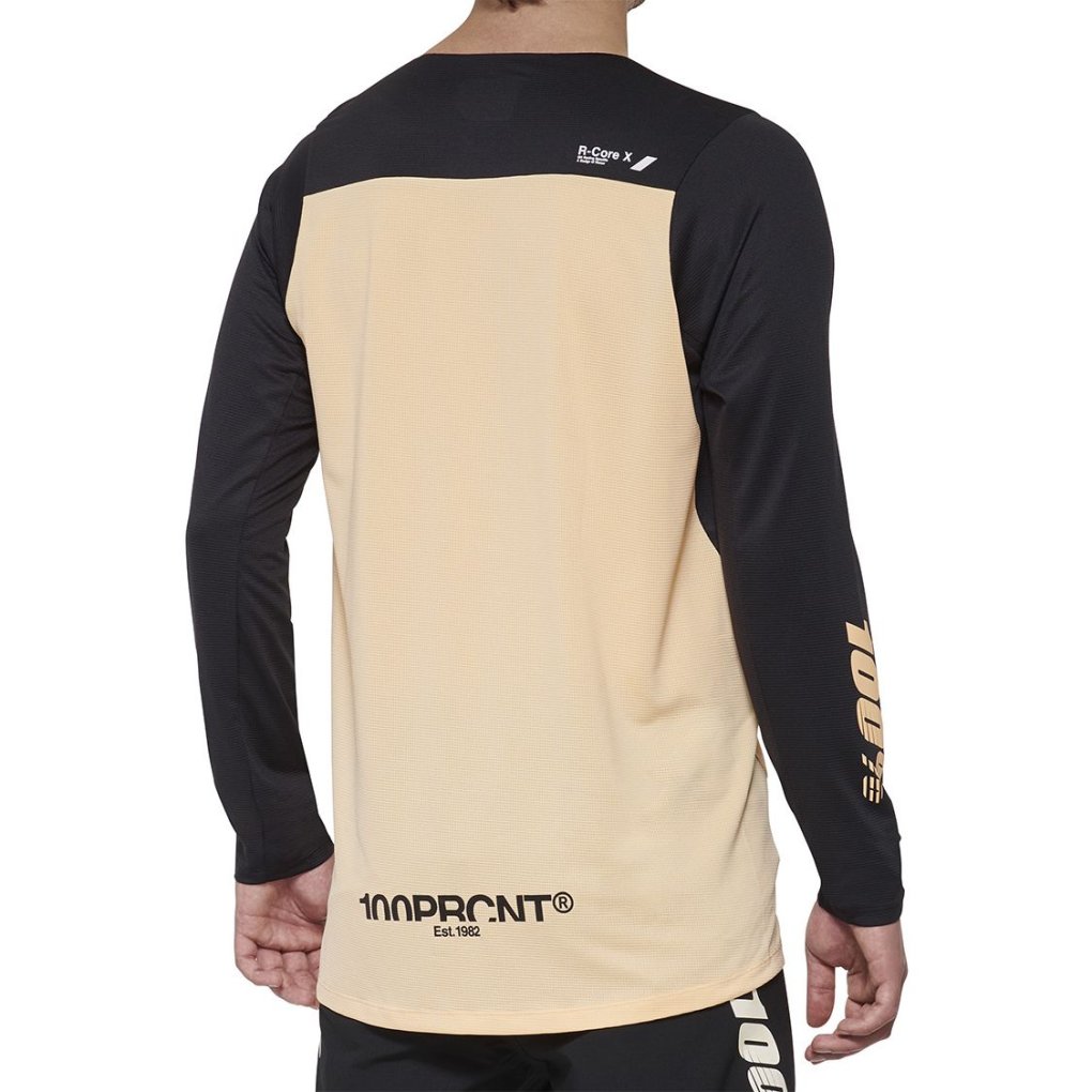 100% R-Core X Long Sleeve Jersey Men - black/peach
