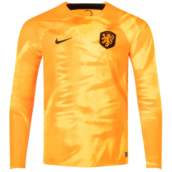 Netherlands Long Sleeve Home Jersey 22/23 (Laser Orange/Black)