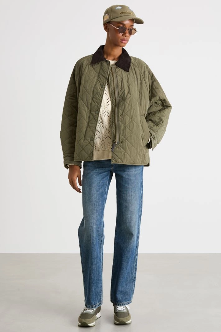 Quilted taffeta jacket - GREEN