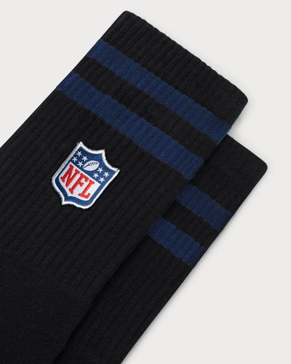 NFL Shield L&L '90 Classics NFL Crew Socks Black