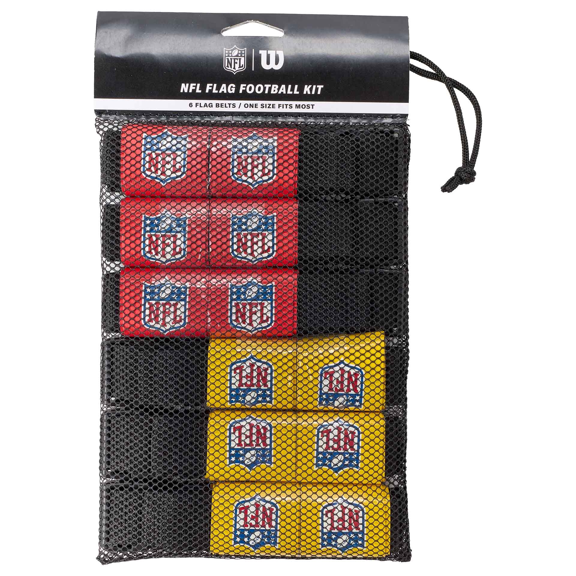 Wilson NFL Flag Football Kit 6 Belts (Red/Yellow)