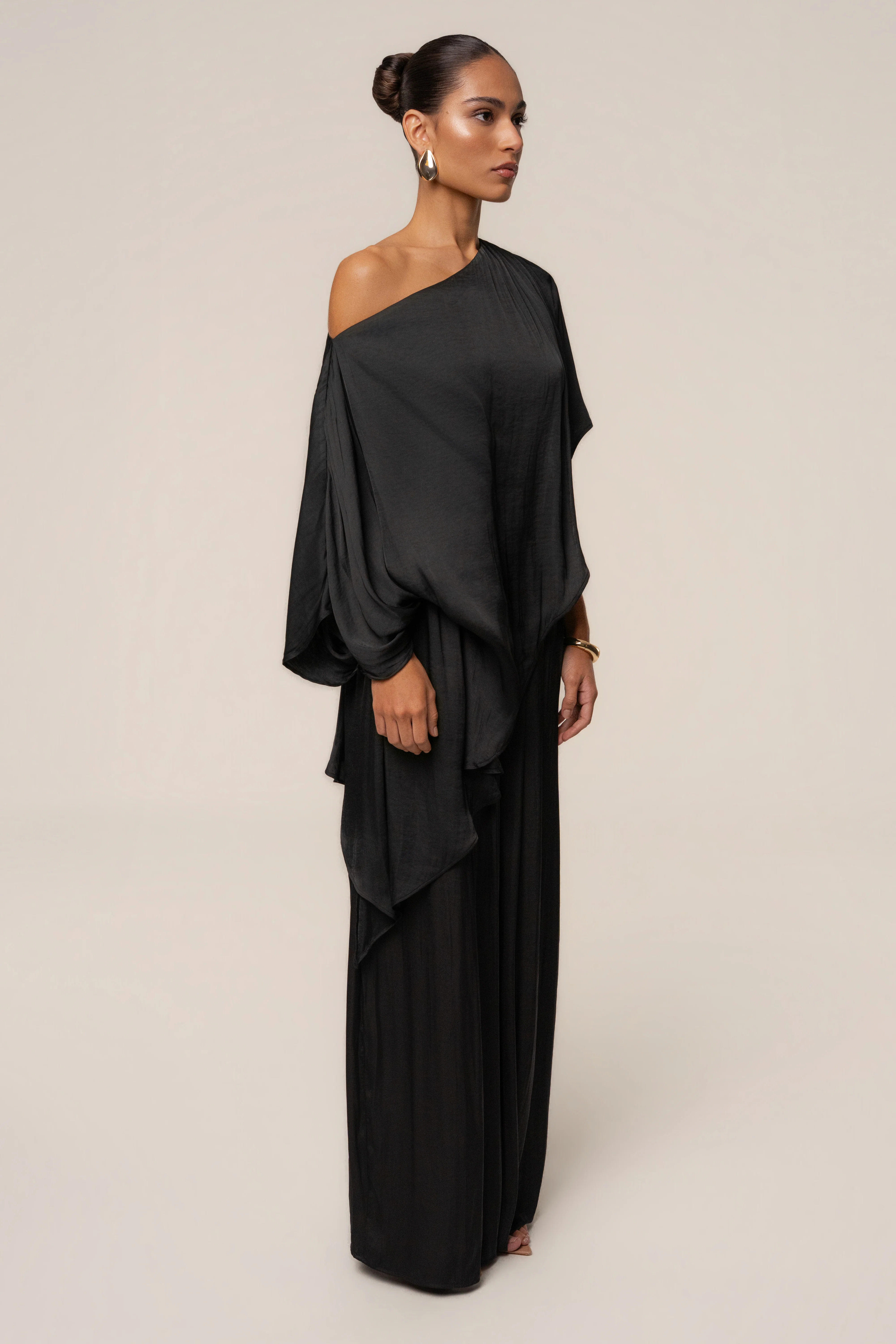 Black Brisa Drape Top