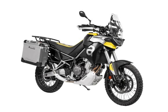 Touratech ZEGA Pro 31/38 suitcase - Black support included - AluminumAPRILIA 660 TUAREG 660 - 2021 - 2026Ref: Trt01156A / 01-415-5780-0