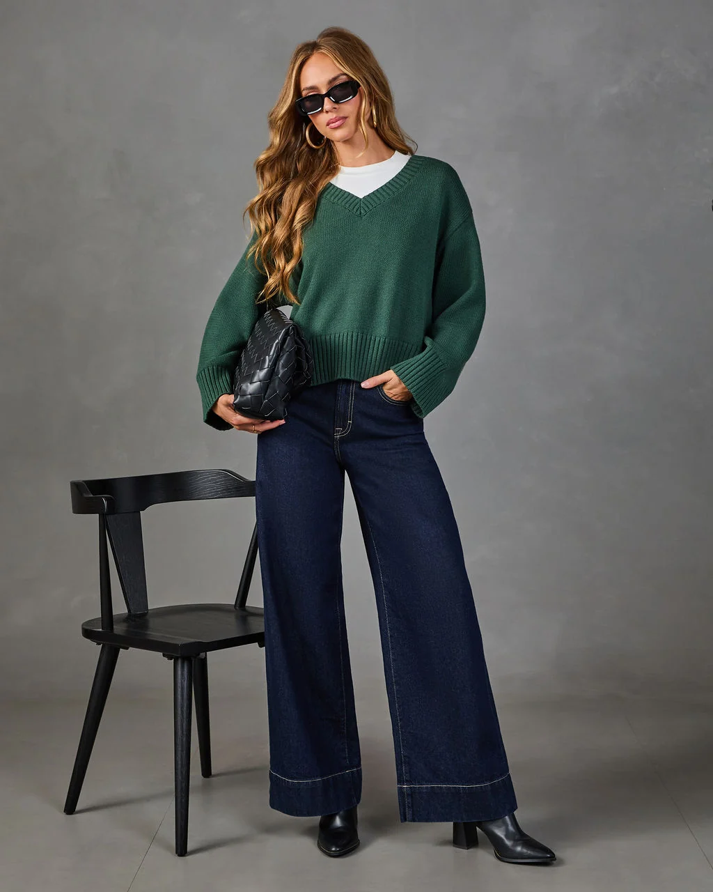 Crisp Season Ribbed Knit Sweater
