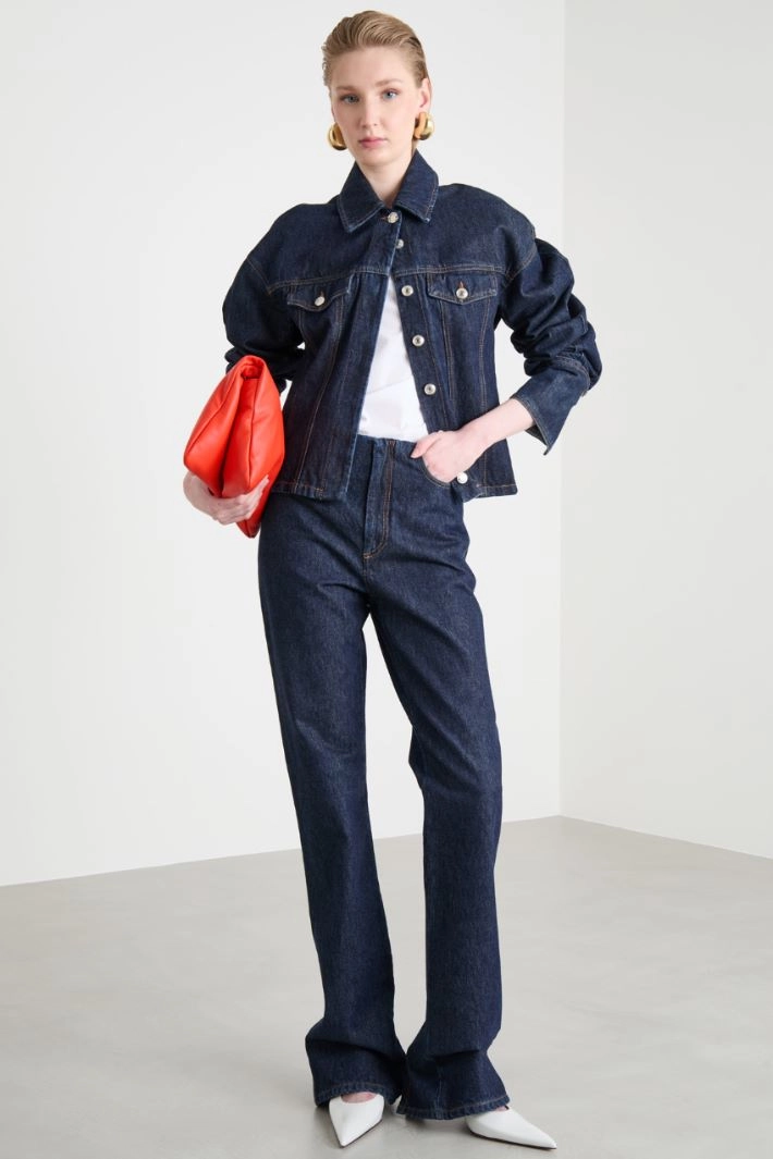 Split-hem jeans - BLUE