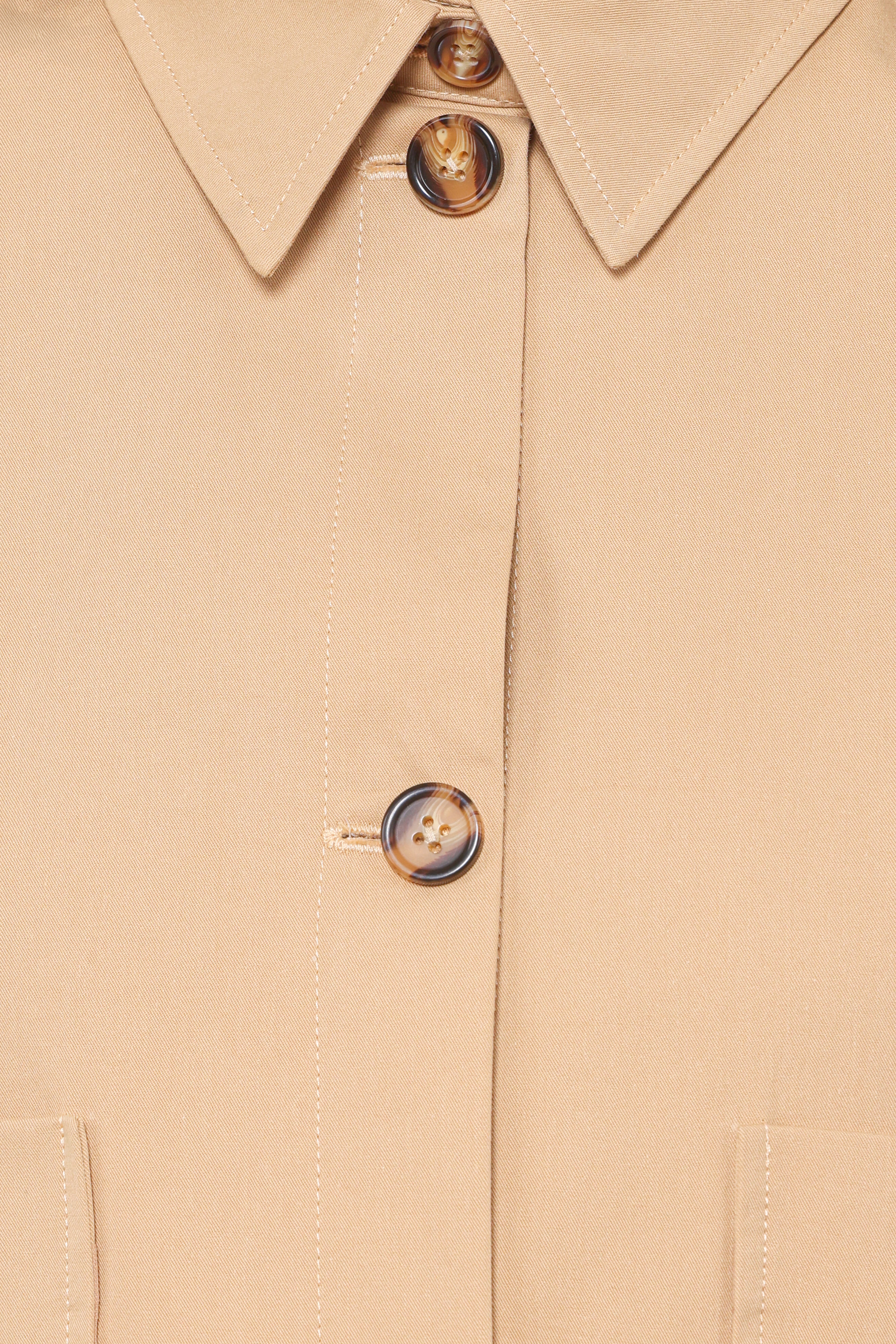 Mattie Cropped Trucker Jacket - Taupe