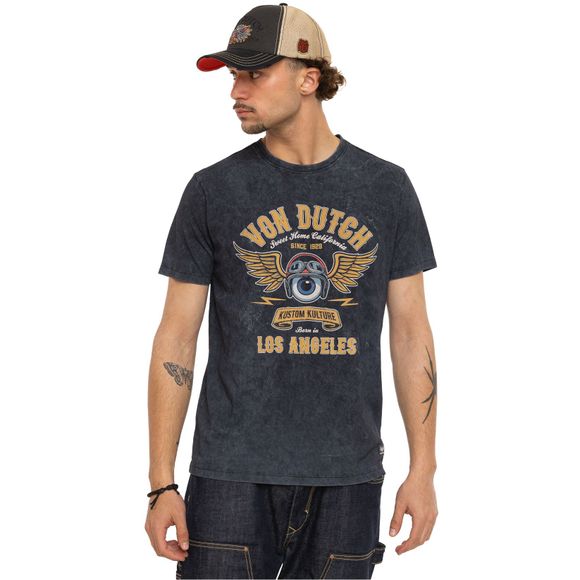 Von Dutch SEEING Short Sleeve T-Shirt - BlackRef: VDH0464