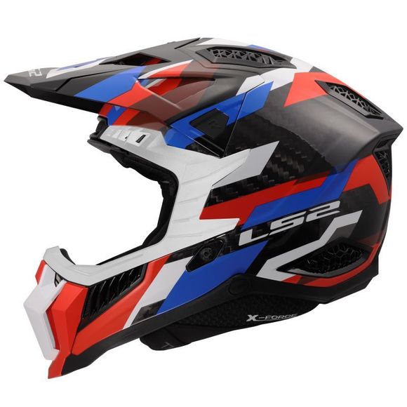 LS2 MX703 C cross helmet - X-FORCE - PHANTOM - WHITE BLUE RED 2026 - White / BlueRef: LS1295