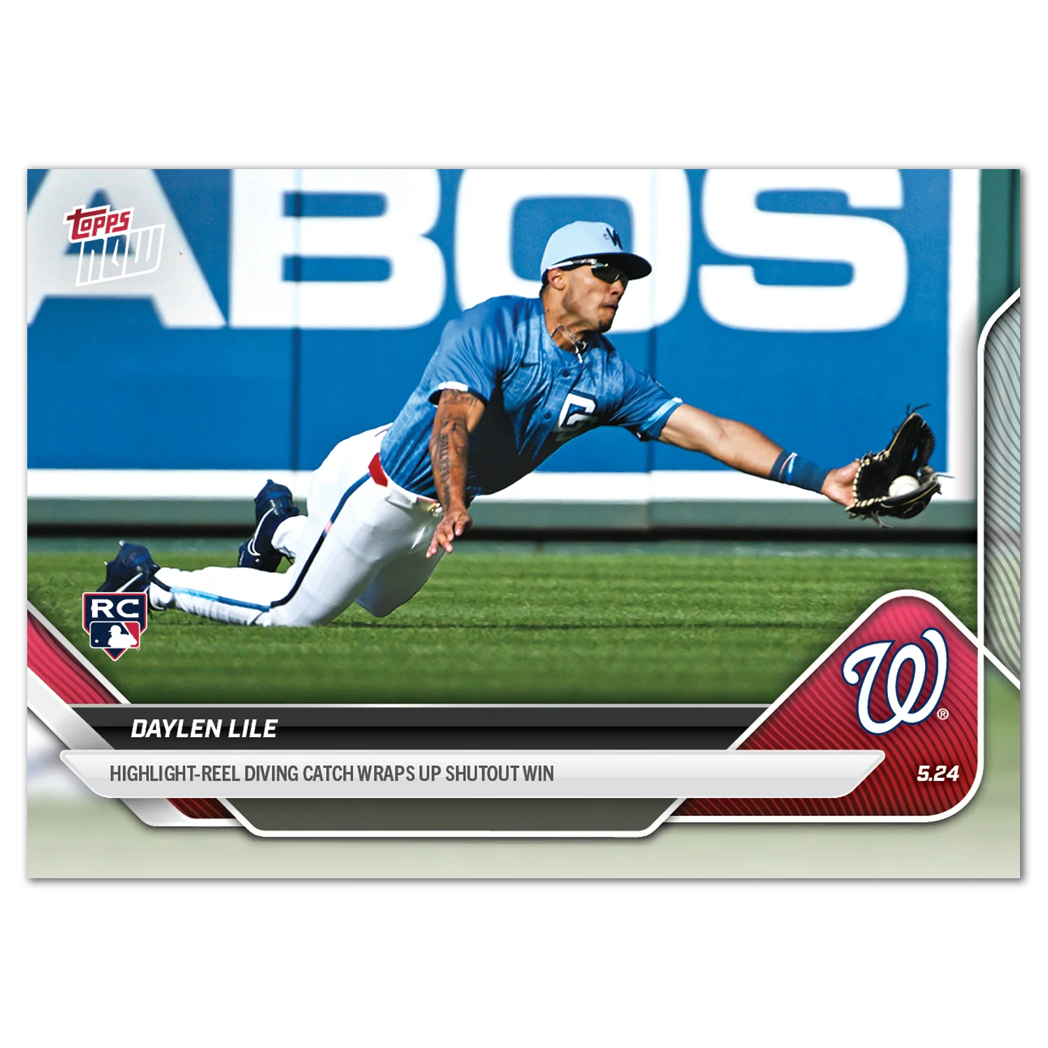 Daylen Lile - 2025 MLB Topps NOW® - Card 210