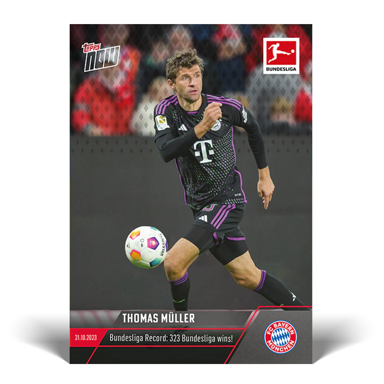 Topps UK - Thomas Müller - Bundesliga Record: 323 Bundesliga wins! - Bundesliga TOPPS NOW® Card #49