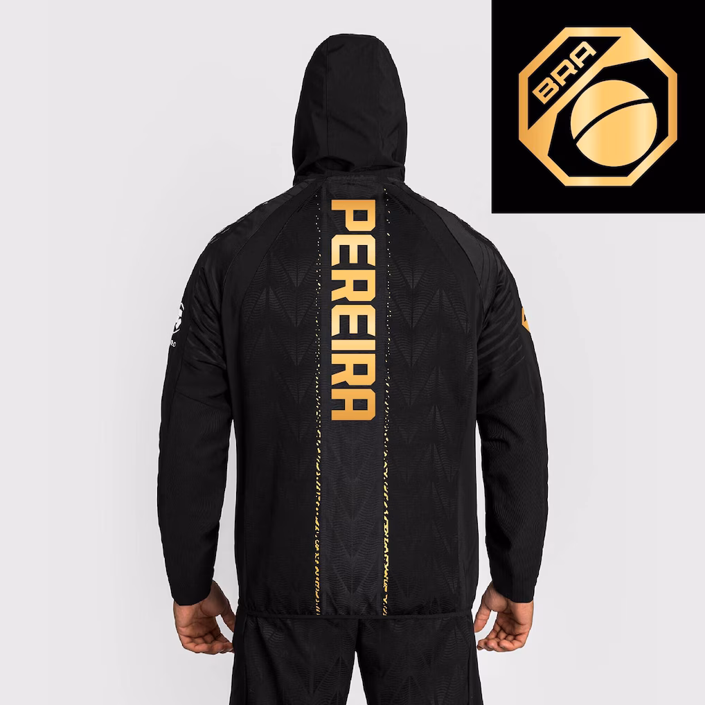 UFC Alex Pereira UFC Zenith by Venum Fight Night Hoodie - Black/Gold - Mens