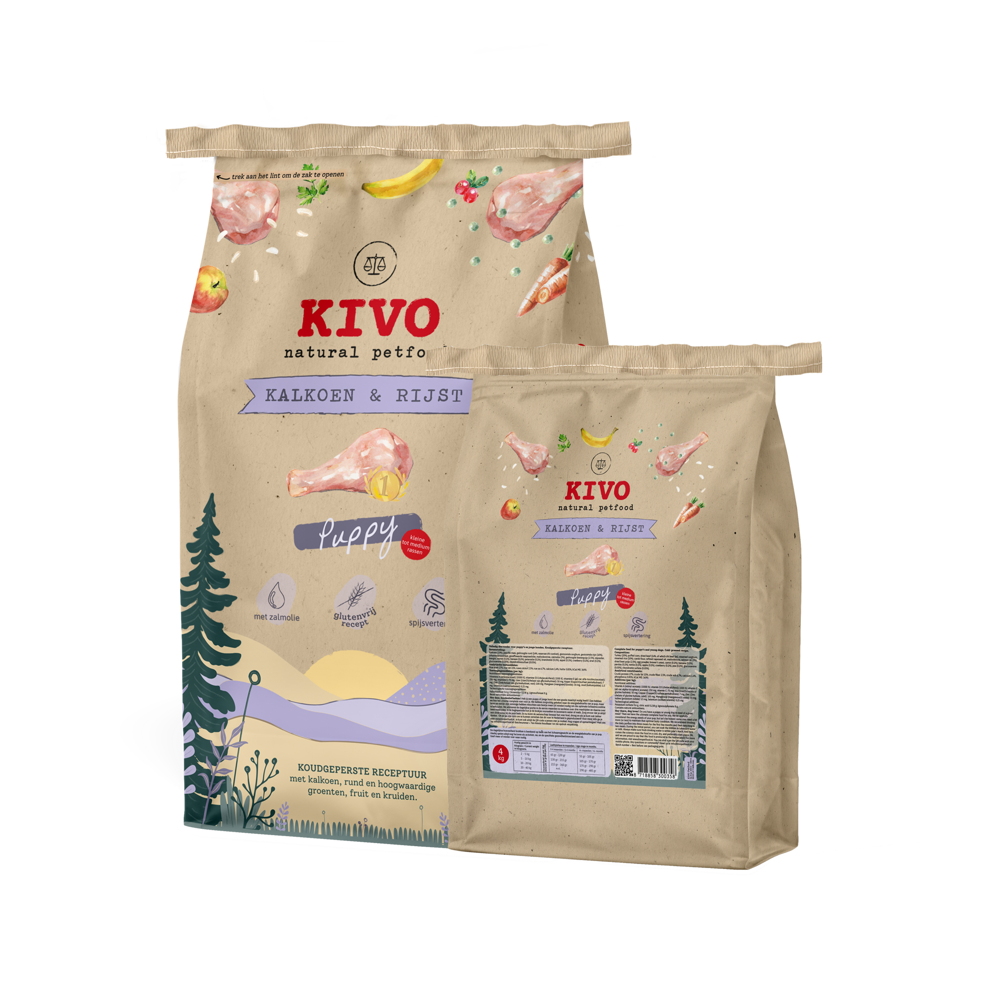 Kivo Turkey and Rice Puppy Gluten-Free - 14 kg