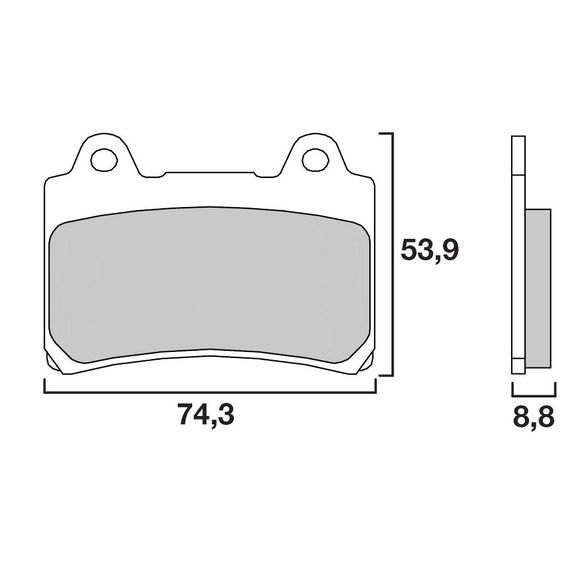 Plaquettes de freins Brembo Organique avantRef : 07YA3507