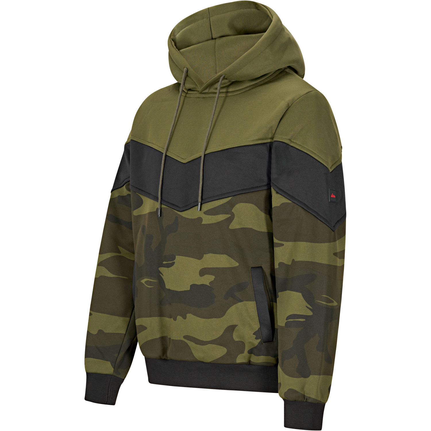 il Lago Red Level Hoodie Nevis Men, Heatable (Olive\/Black\/Camouflage)