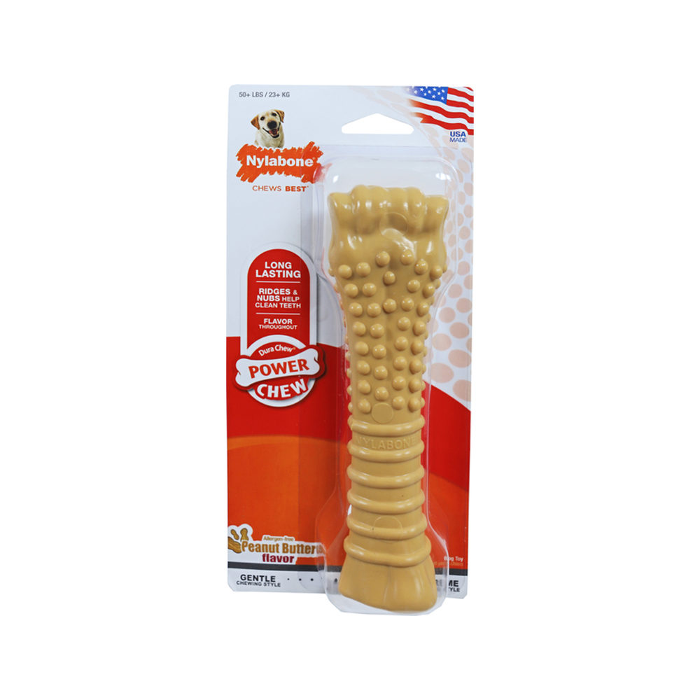Nylabone Dura Chew Peanut Butter Dog Bone - Regular