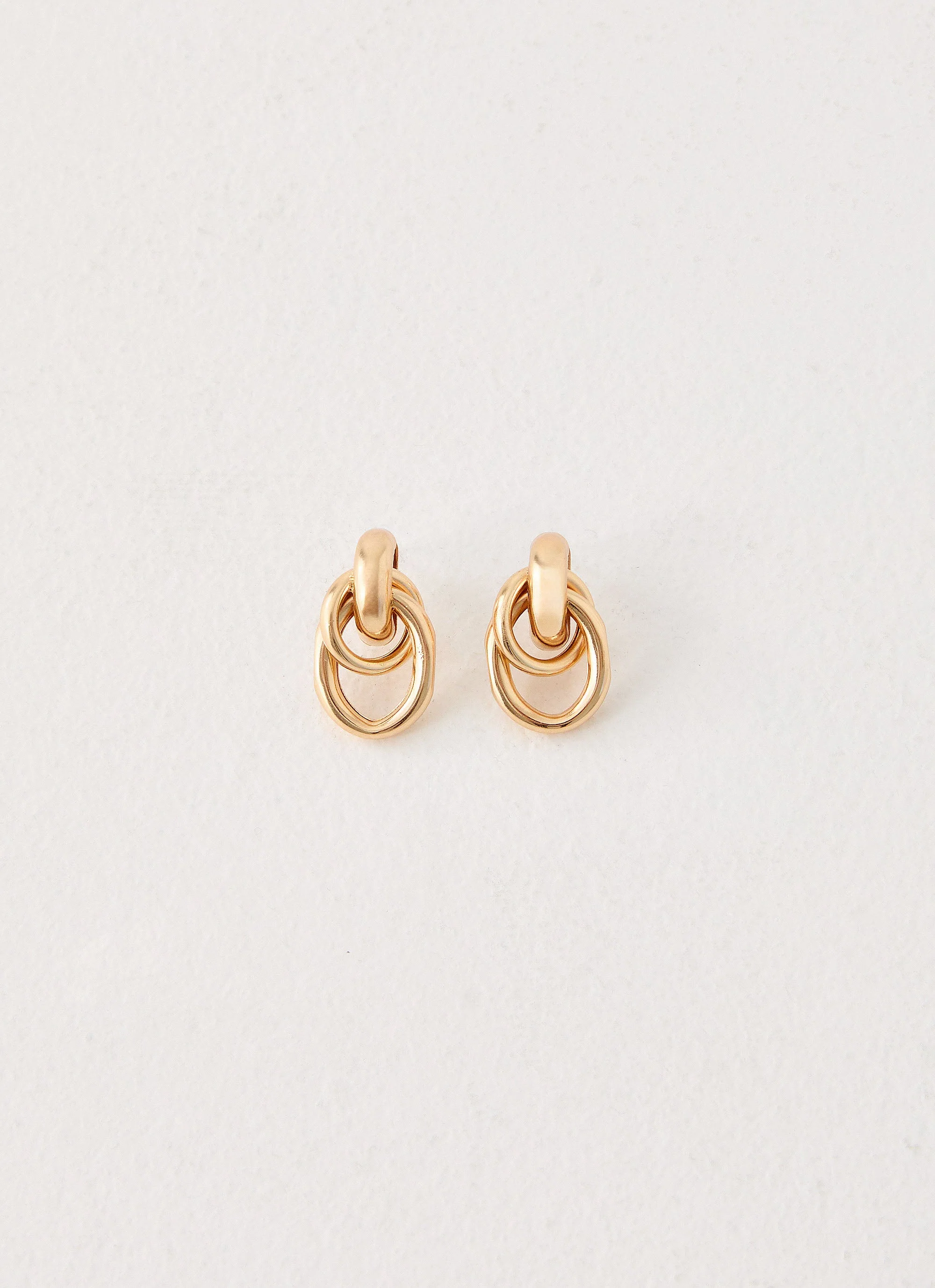 Plus One Earrings - Gold