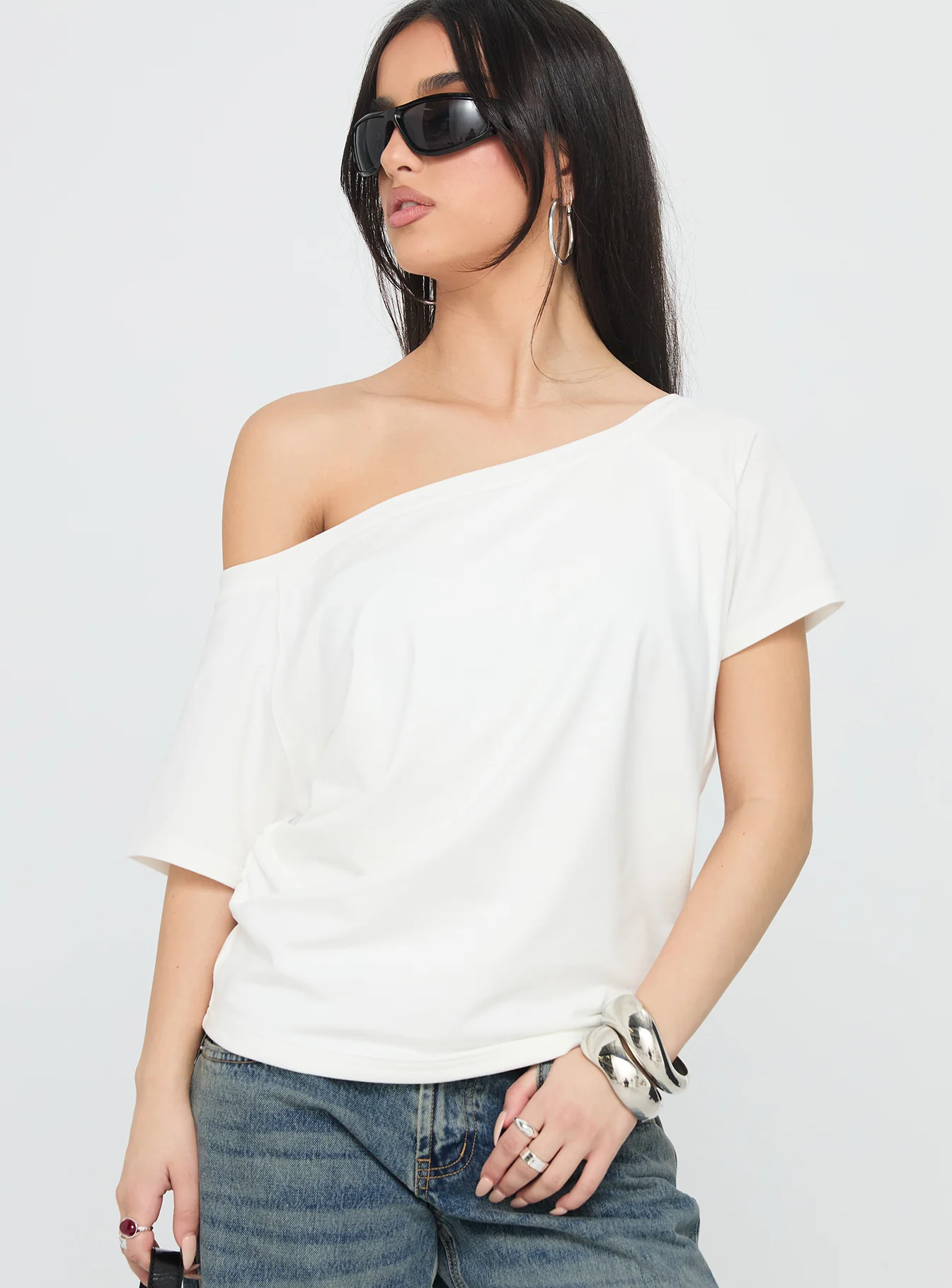 Icon Baby Off Shoulder Top White