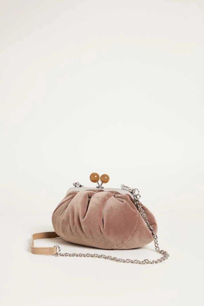 Velvet clutch - CAMEL