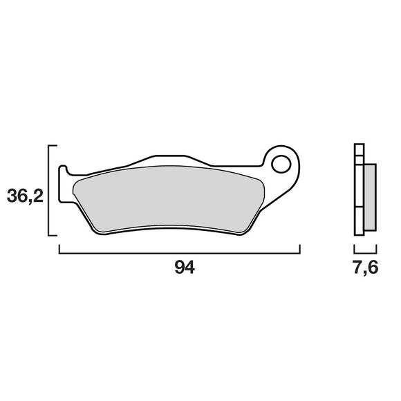 Brembo organic front brake padsRef: 07BB04TT