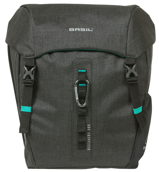Basil Discovery 365D Double Bag Pannier (Pair) - 2x9L - black melee