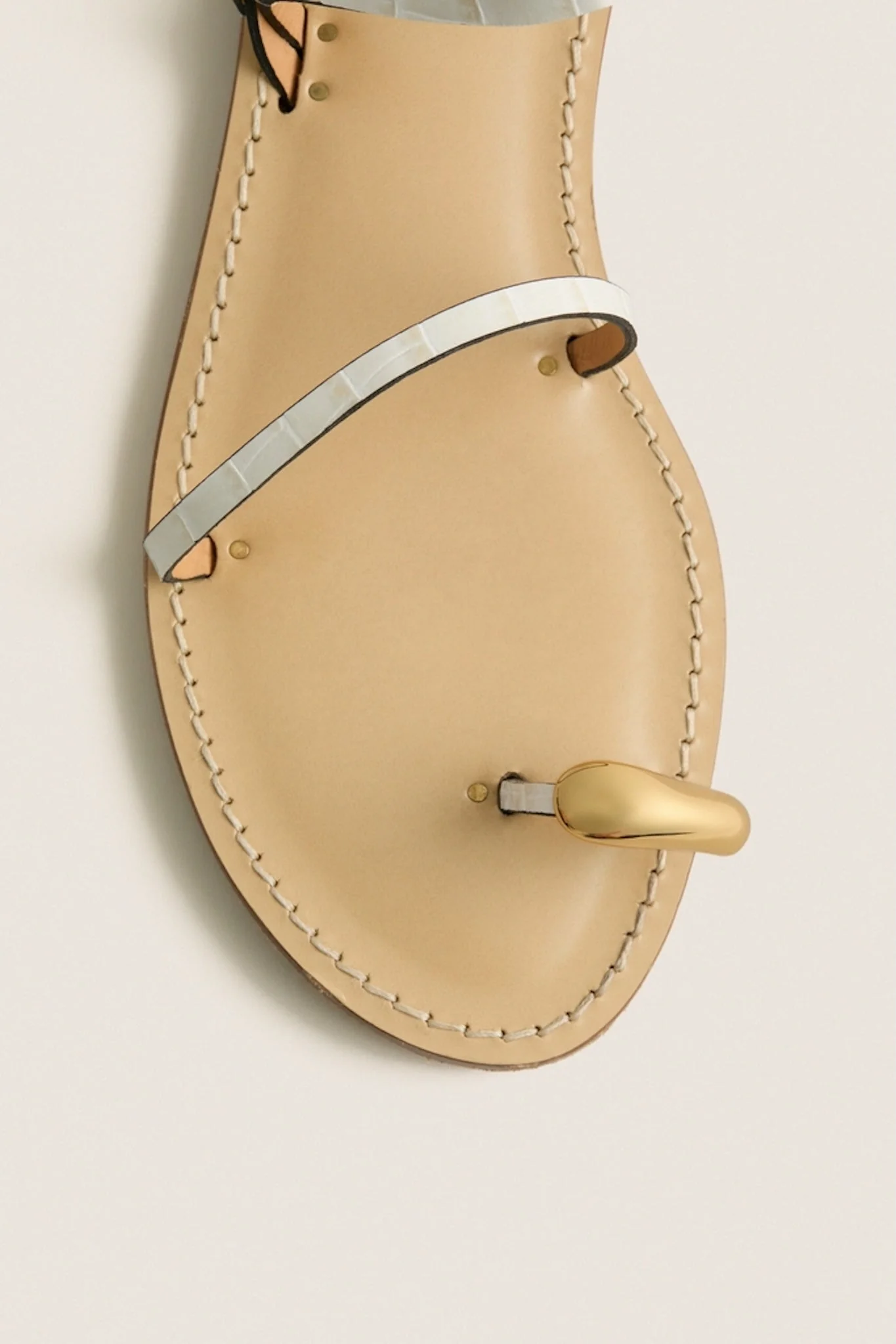 Cream Croc Marrakech Sandals